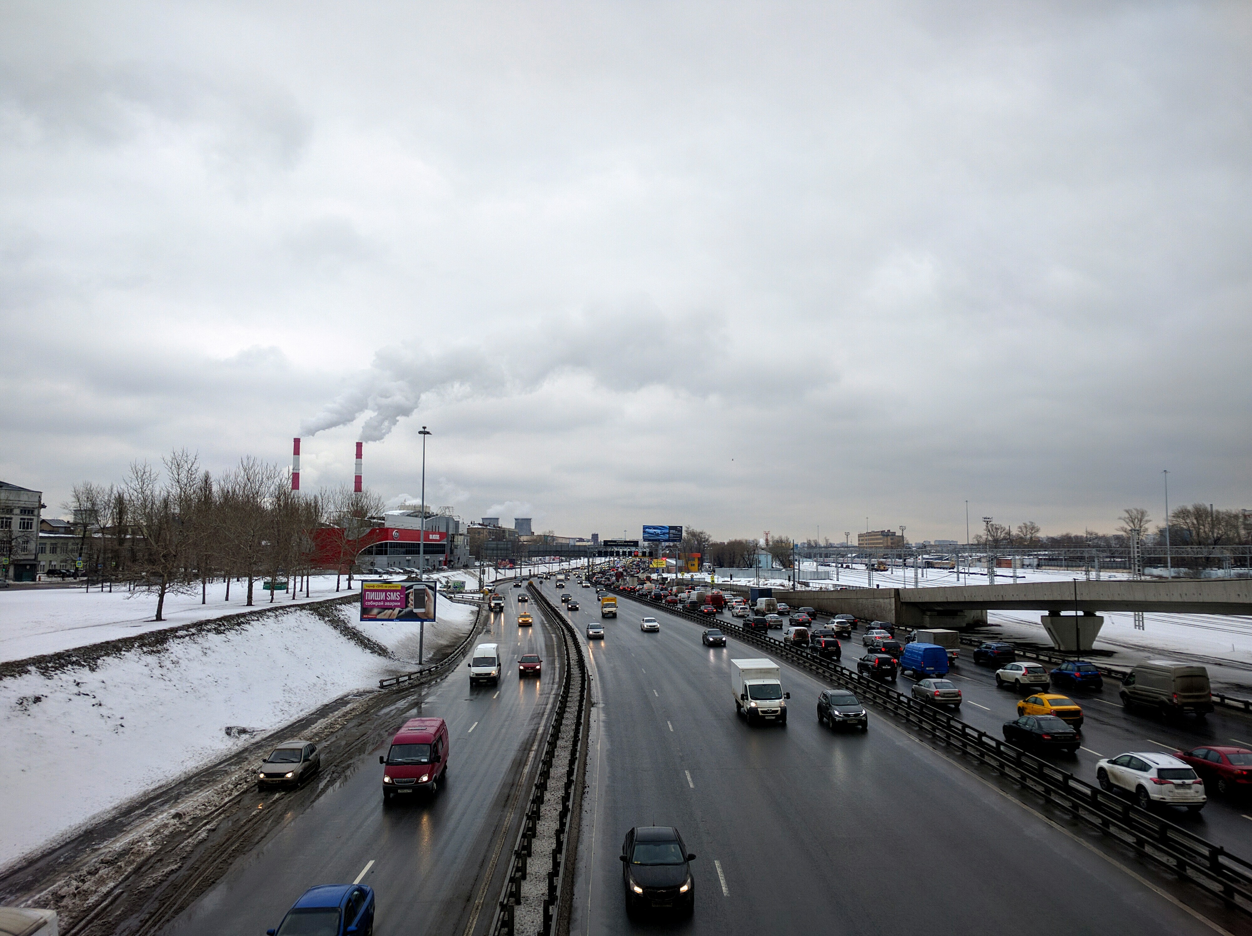 дороги москвы зимой