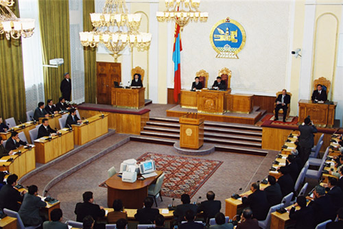 Mongolia's Parliament in session (2000)