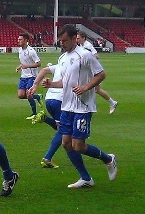 Gregory warming up before a game in 2014