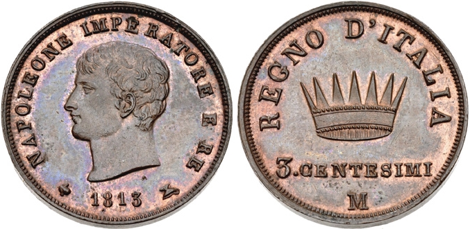 File:3 centesimi 1813 Napoleone.jpg