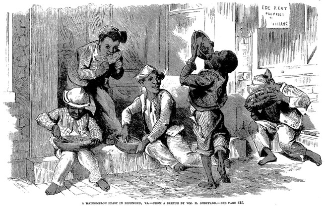 File:A watermelon feast in Richmond, VA in Frank Leslie's Illustrated Newspaper 1869-09-11.jpg