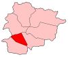 Position of Andorra la Vella in Andorra