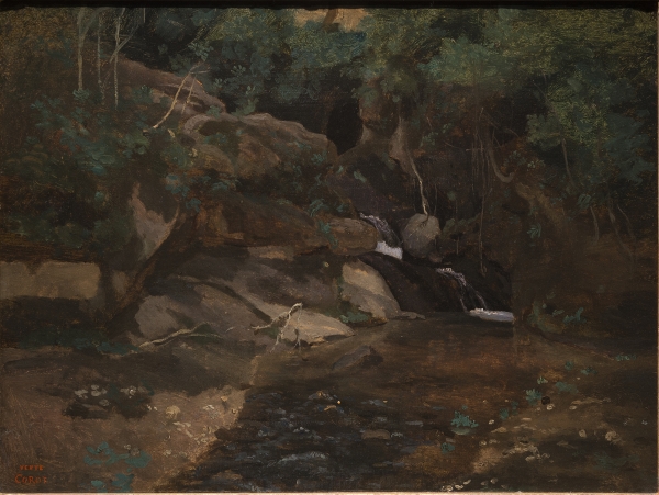 File:Corot - Rocks by a Stream, Civita Castellana, c. 1828.jpg