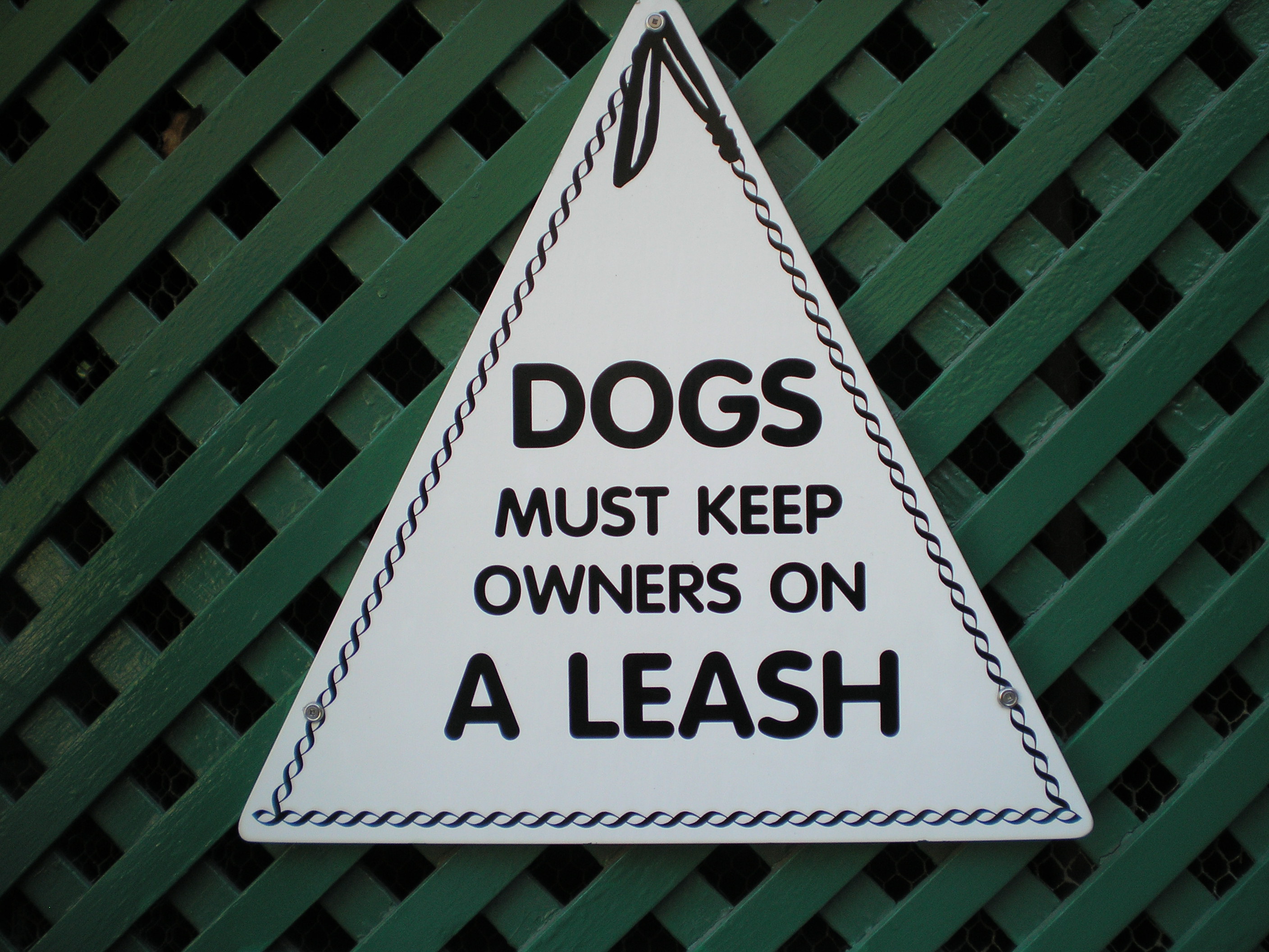 Dogs must keep on a lead. Dogs must keep on a. Keep on a Leash.