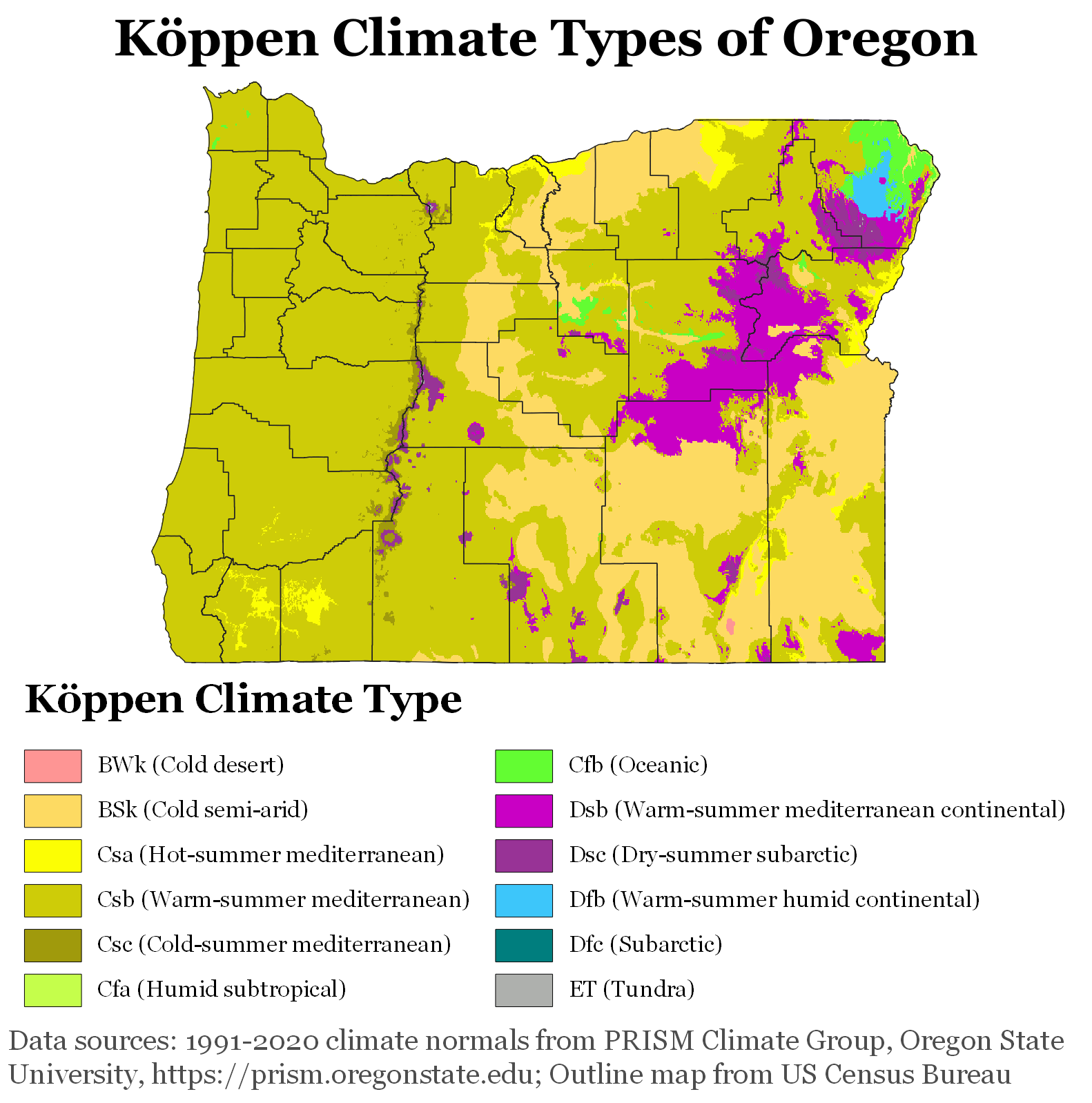 FileKöppen Climate Types Oregon.png Wikimedia Commons