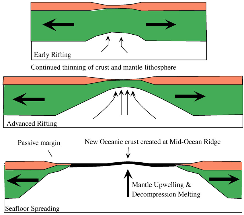 passive margin diagram