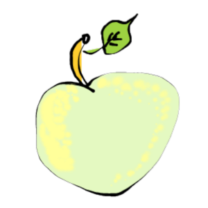 cartoon yellow apple