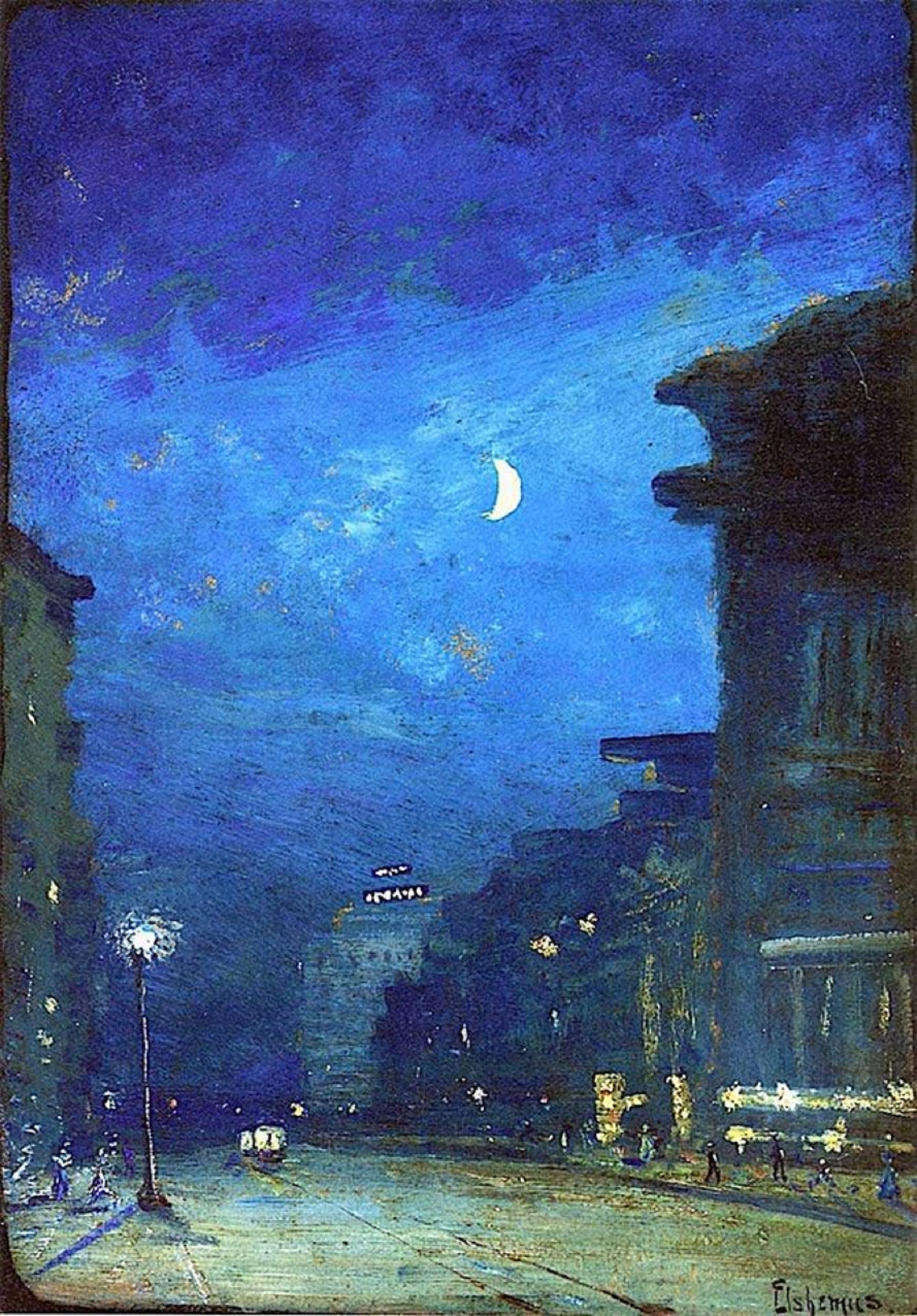 Автор картины ночью. Лунная ночь картина Малевича. Малевич Лунная ночь 1894.