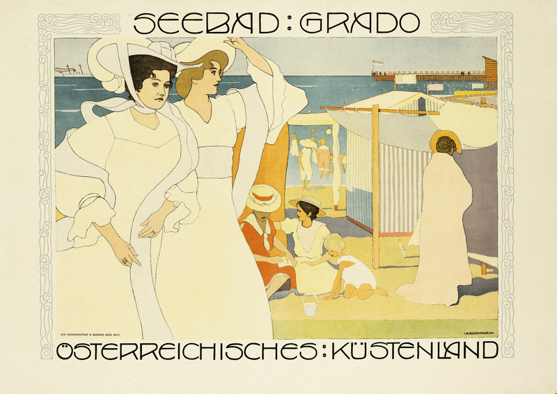 Advertising poster of Grado by Josef Maria Auchentaller (1906)