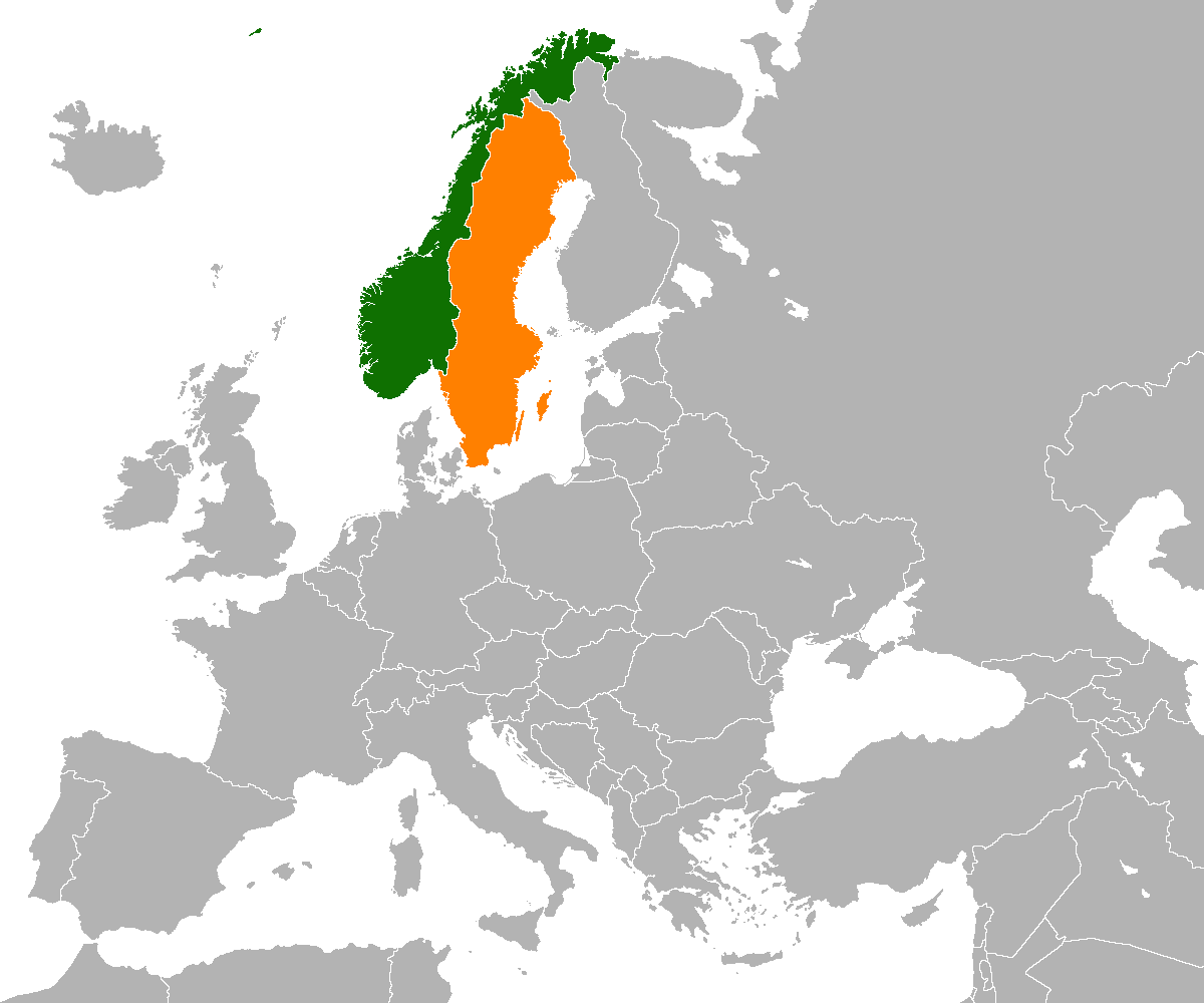 Norway And Sweden Map Norway–Sweden relations   Wikipedia