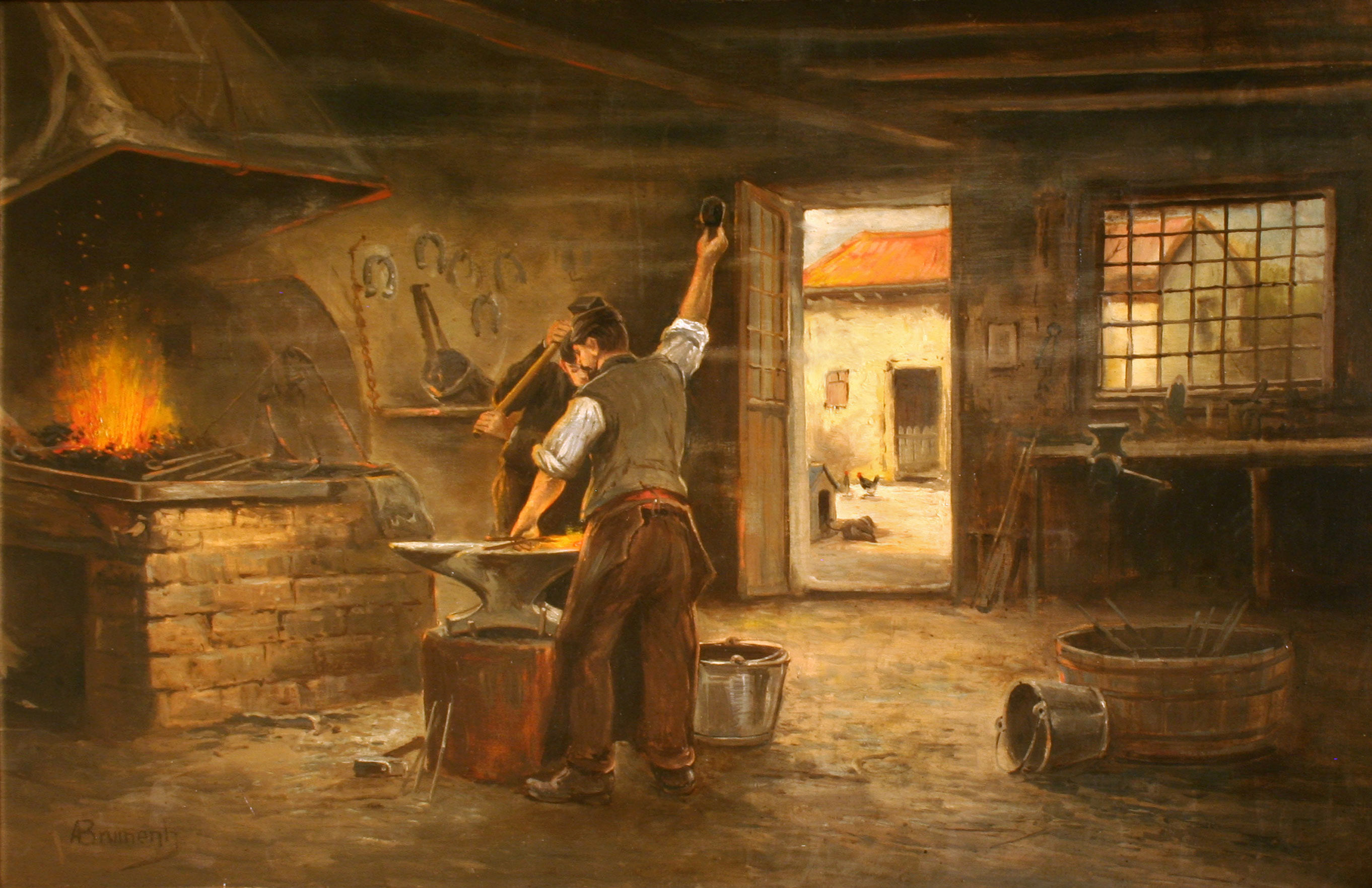 blacksmith painting