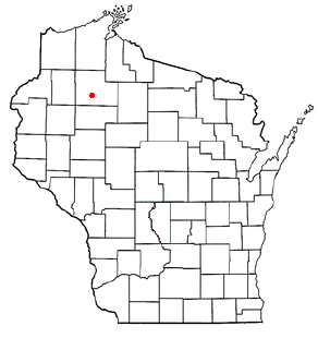 Location of Radisson (town), Wisconsin WIMap-doton-Radisson.png