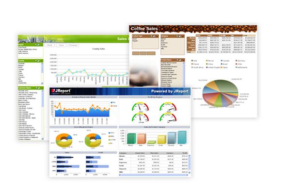 Business dashboards with real-world data