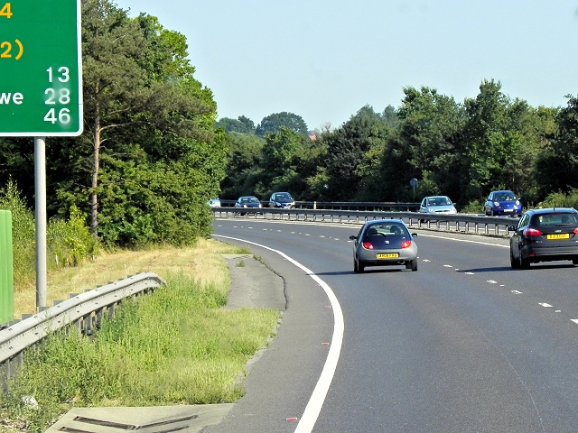 File:A14, North of Stowmarket - geograph.org.uk - 3846020.jpg