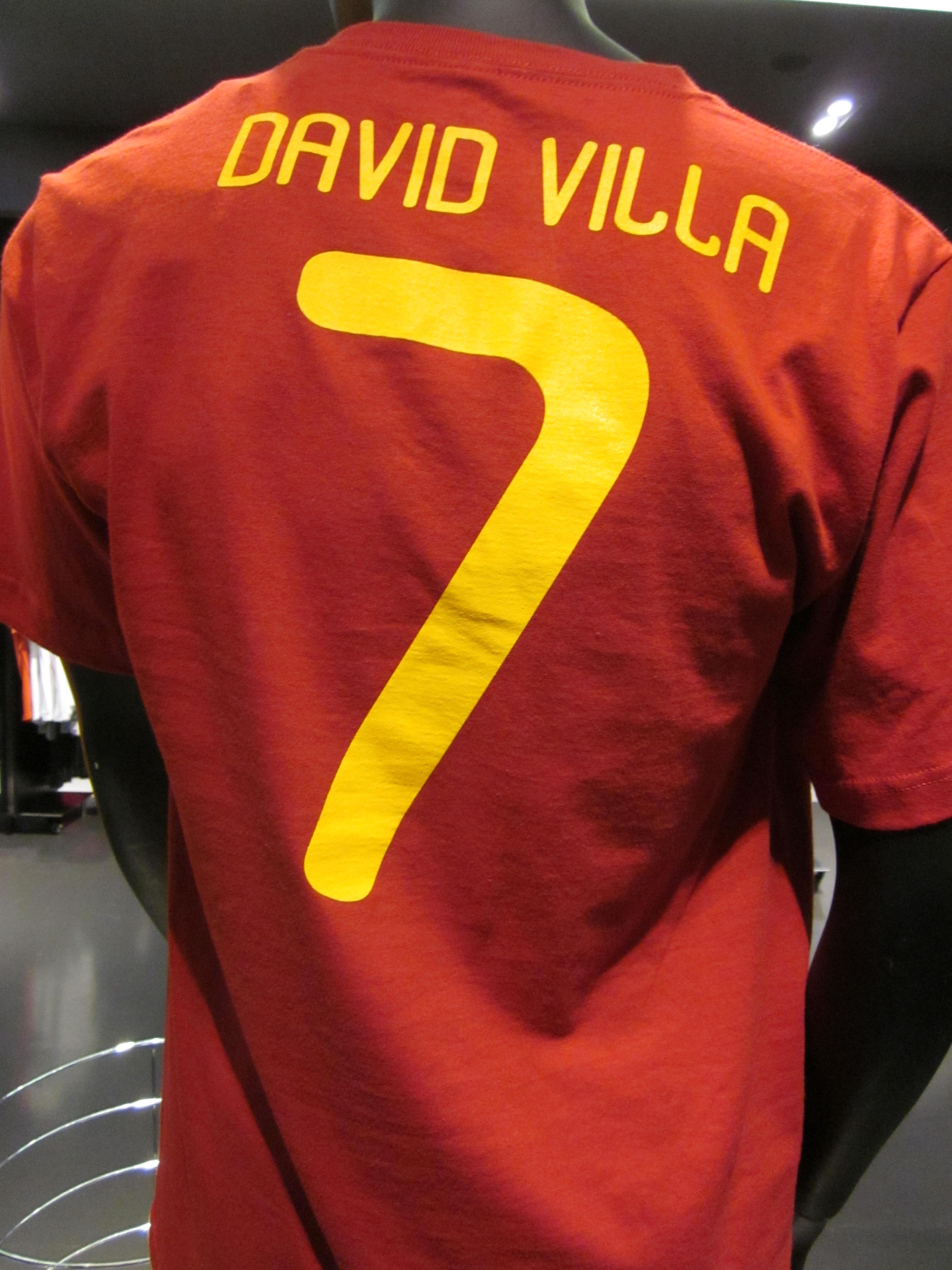 david villa jersey number