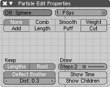 Abbildung 5: Das Particle Edit Properties Panel