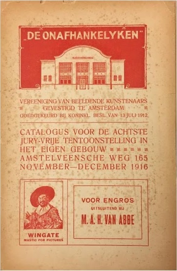 File:De Onafhankelijken, Catalogus voor de achtste jury-vrije tentoonstelling in het eigen gebouw front cover.jpg