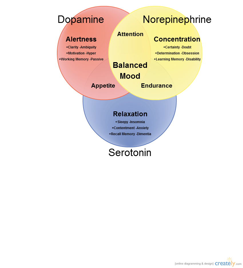 serotonin and dopamine