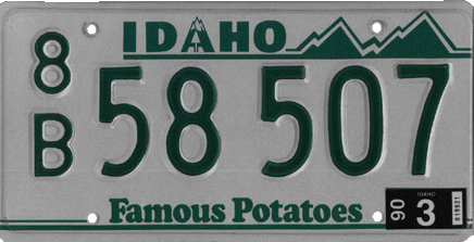File:Idaho license plate, 1987–1991 series with March 1990 sticker.png
