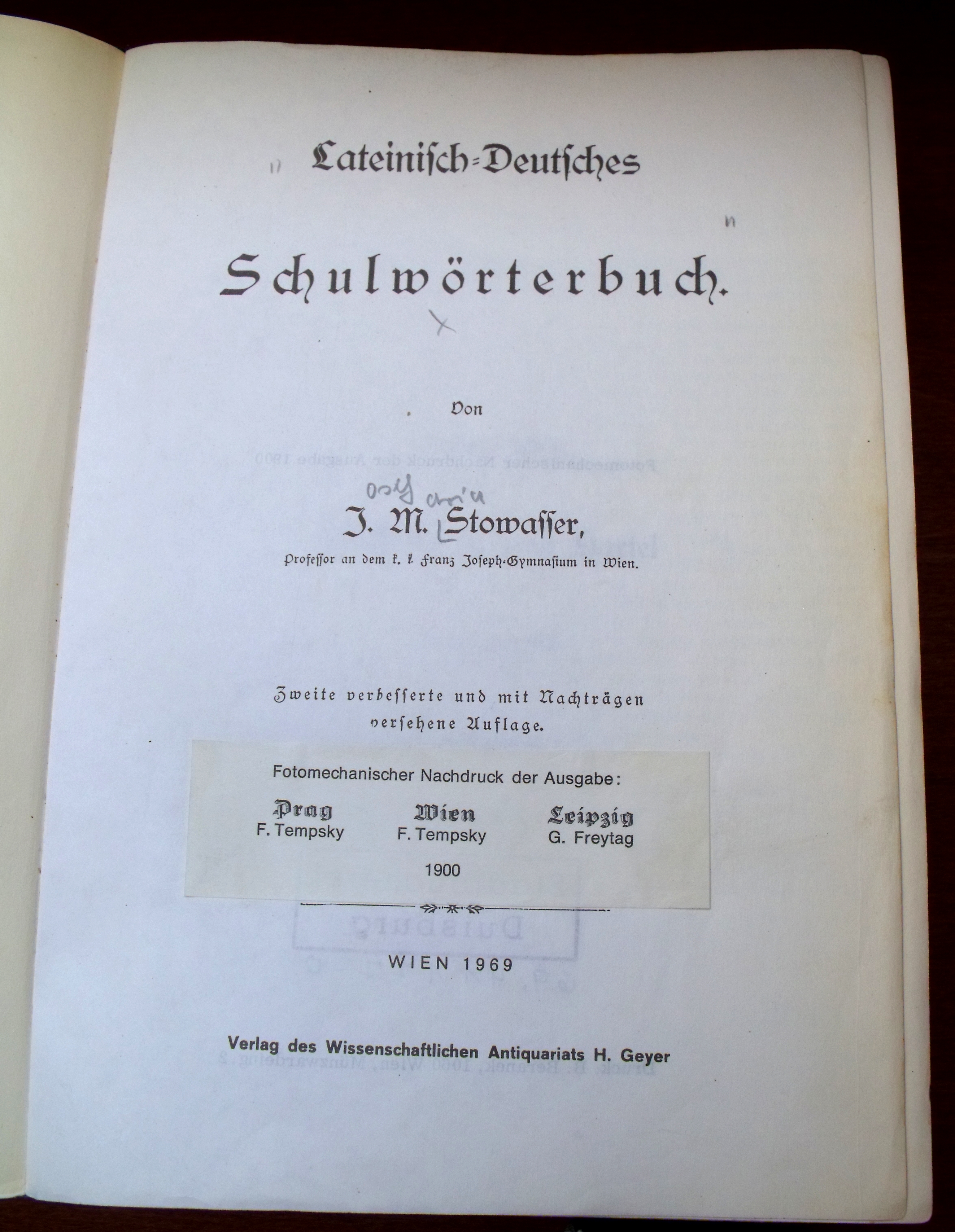 Stowasser Neubearbeitung Lateinisch-deutsches Schulwörterbuch