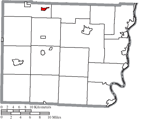 File:Map of Belmont County Ohio Highlighting Flushing Village.png