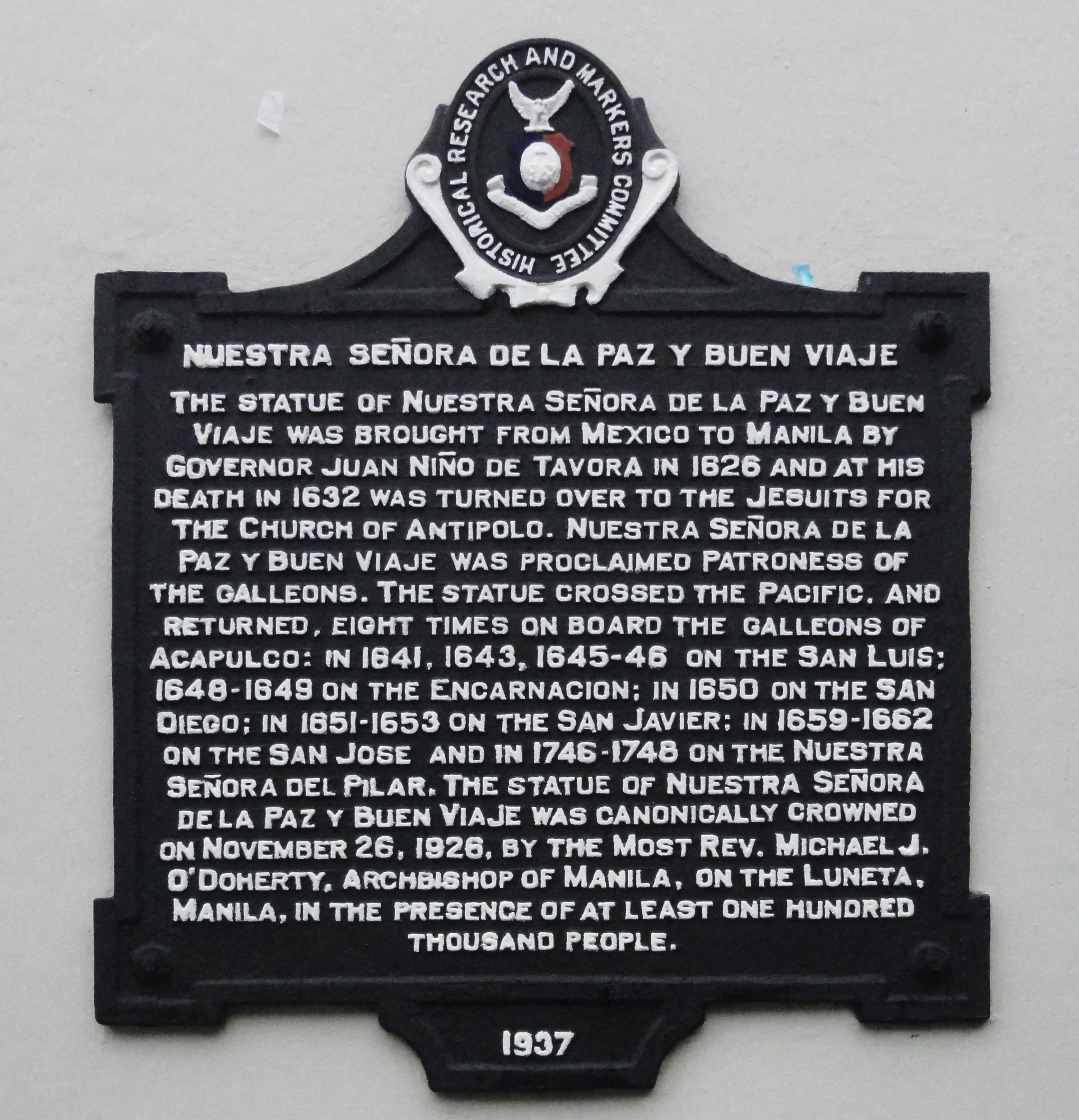 File:OLOfGoodVoyage HistoricalMarker AntipoloCity.jpg