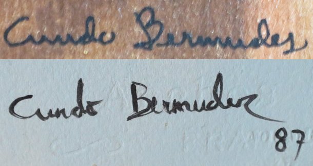 File:Signatures of Cuban painter Cundo Bermúdez, 1953 &1887.JPG