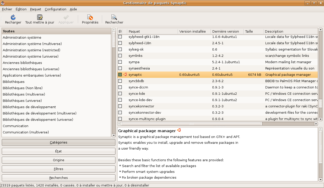Synaptic-0.60-fr-Ubuntu