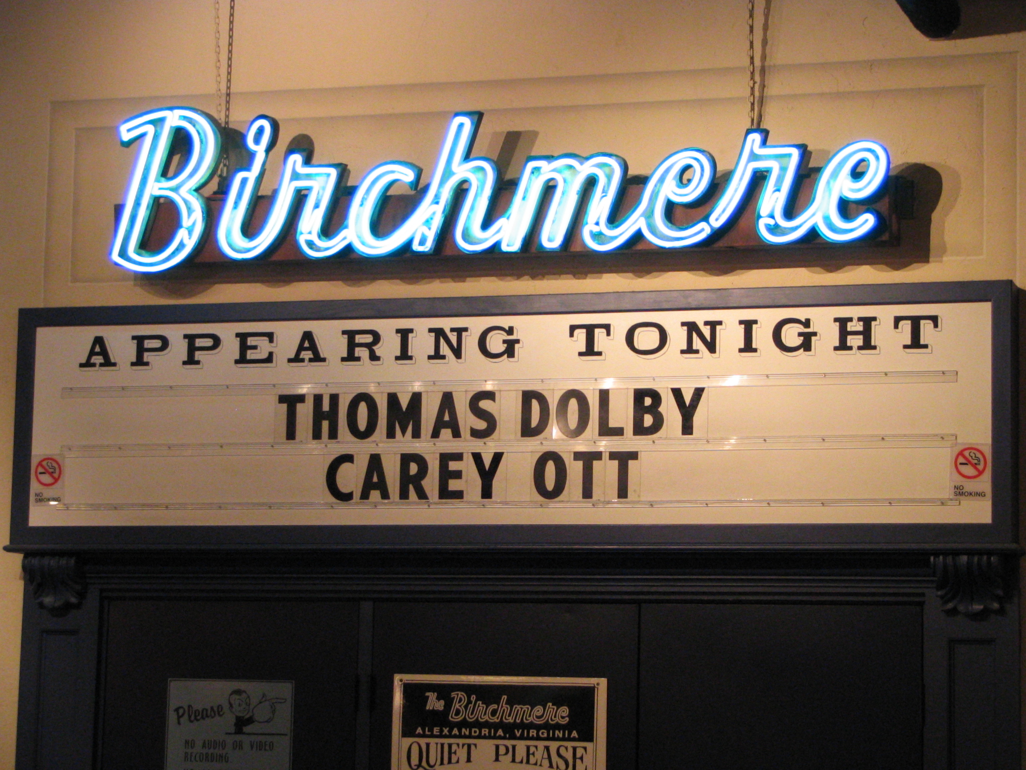 Birchmere Seating Chart