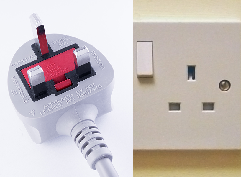 UK BS 1363 plug and socket (IEC Type G)