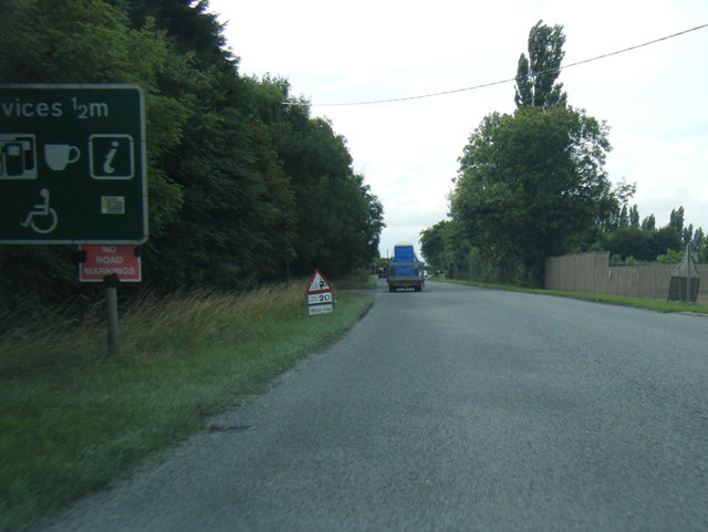 File:A17 westbound nears Services - geograph.org.uk - 3643894.jpg