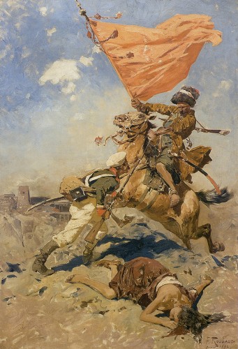 File:Caucasian rider in fight with russian soldier (1892).jpg