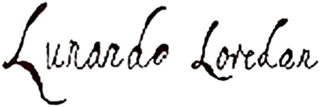 File:Doge Leonardo Loredan signature.jpg