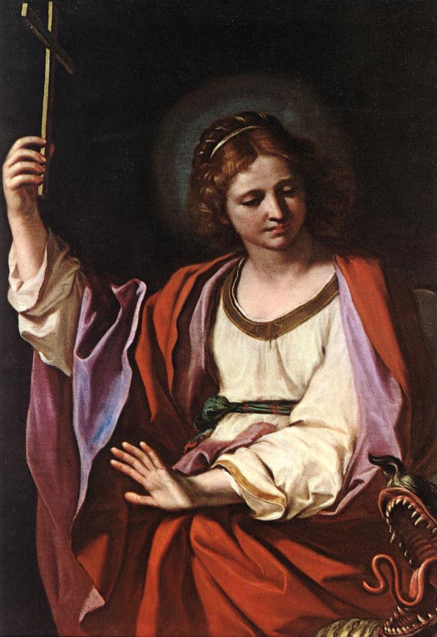 Guercino (Giovanni Francesco Barbieri) (1591-1666): St. Margareta, jomfru og martyr