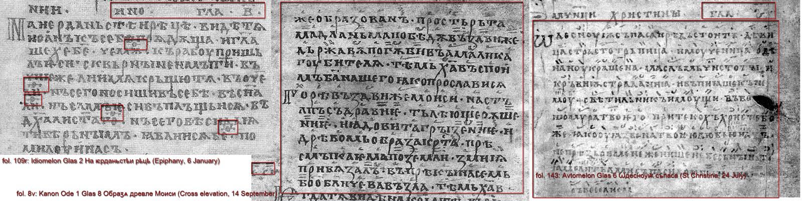 Theta and znamennaya notation within pages of an 11th-century Oktoich of the Kievan Rus (RUS-Mda Fond 381 Ms. 131)