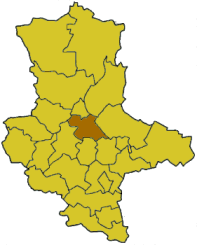 Location of the district of Schönebeck in Saxony-Anhalt