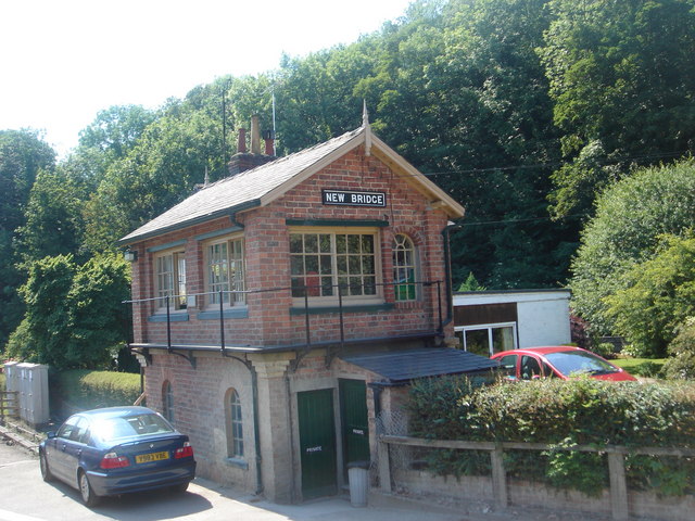 File:Signal box at New Bridge - geograph.org.uk - 198971.jpg