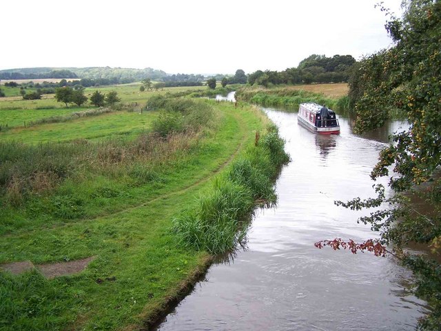 Trent and Mersey Canal From Footbridge Near Colton - geograph.org.uk - 530086