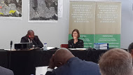 Judge O'Regan (right) and Adv. Pikoli (left) at the Khayelitsha Commission in Cape Town on February 23, 2014 Khayelitsha Commission 2014-01-23.jpg