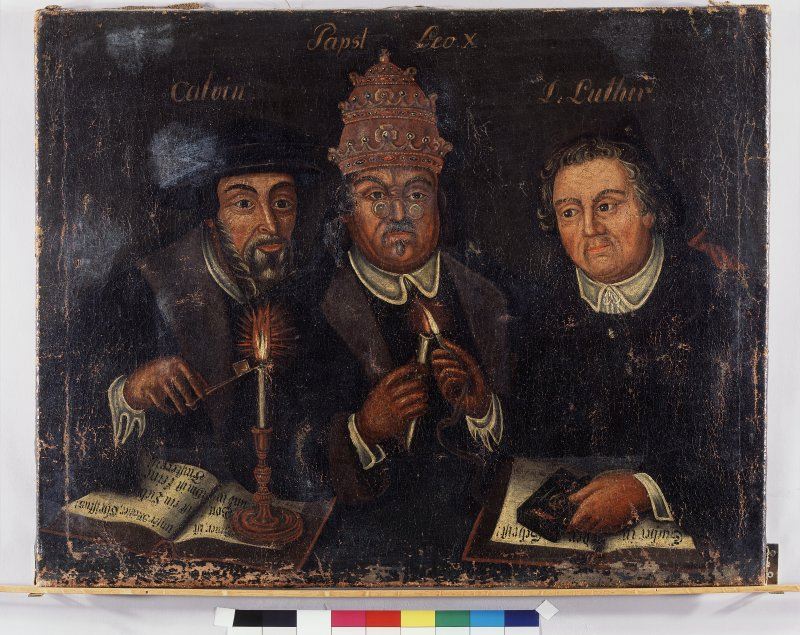 File:Martin Luther, John Calvin and the Leo X - Allegory of True Faith DIG-3784.jpg - Wikimedia Commons
