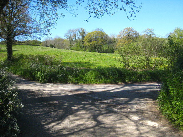 File:Minor road junction at Brockle Ford - geograph.org.uk - 3519275.jpg