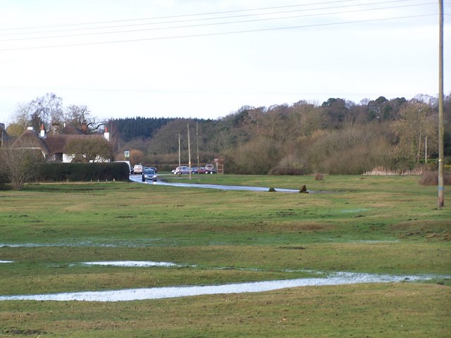 File:Waterlogged village green at North Gorley - geograph.org.uk - 2286598.jpg