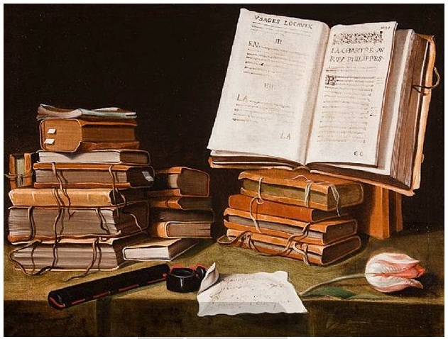 File:Charles Emmanuel Biset - Still life with Books, a Letter and a Tulip.jpg