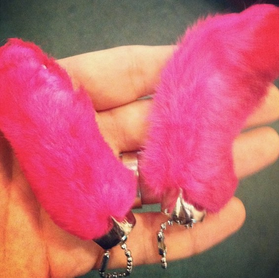 File:Dyed pink rabbit's foot for luck (7893671684).jpg