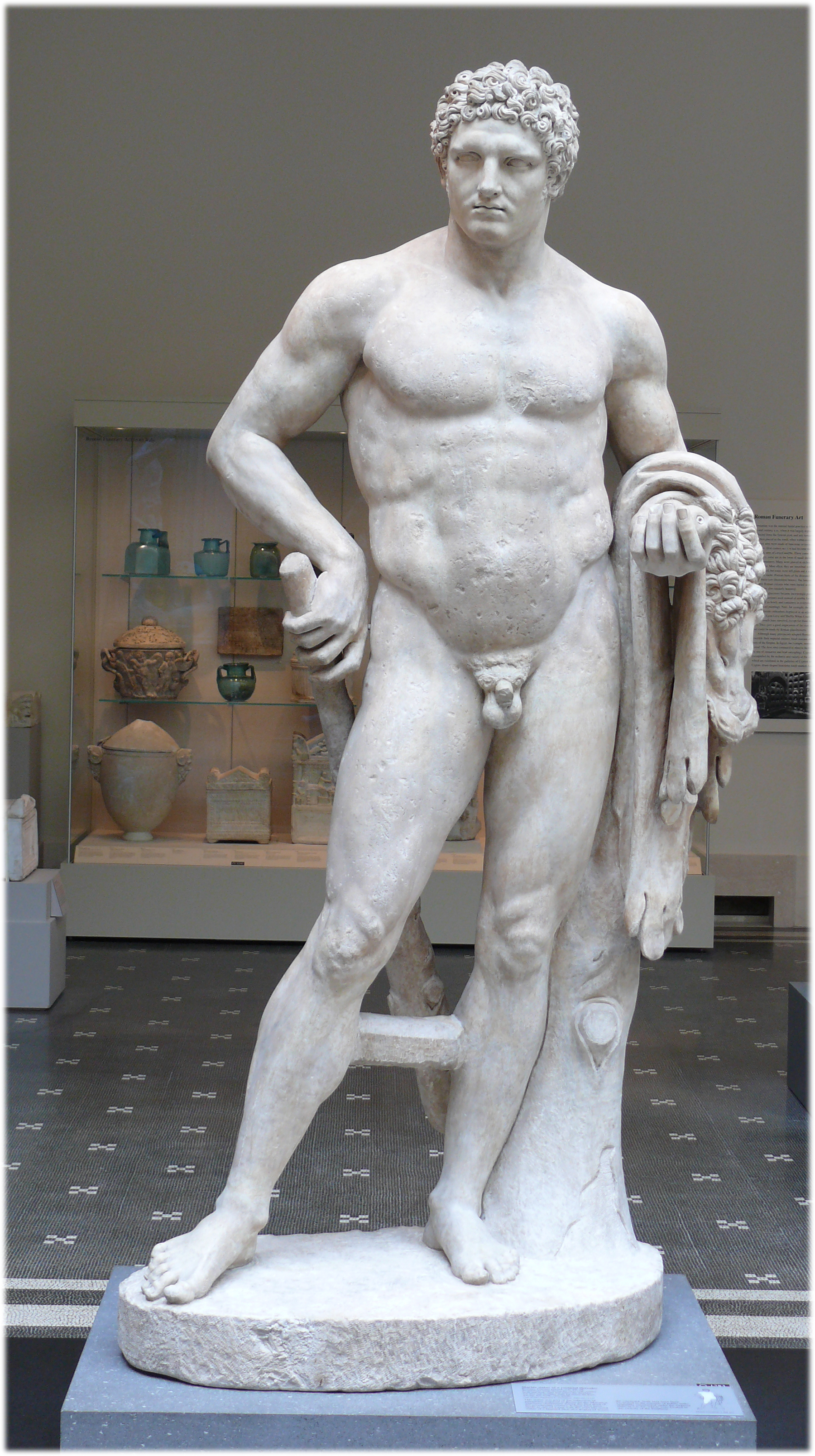 Youthful of a marble hercules statue The Metropolitan