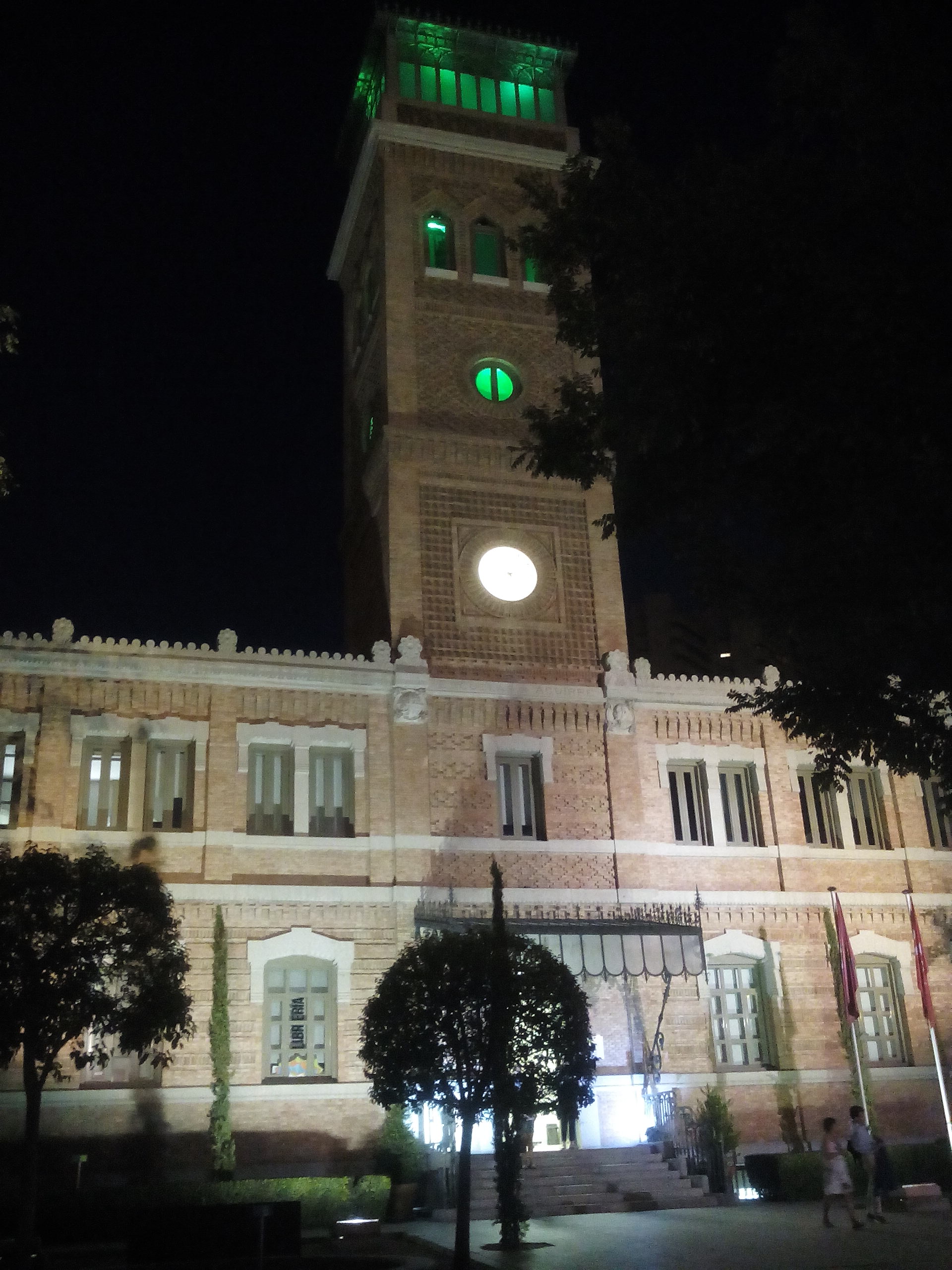 File Minaret Of Casa Arabe In Madrid Spain By Night Jpg Wikimedia Commons