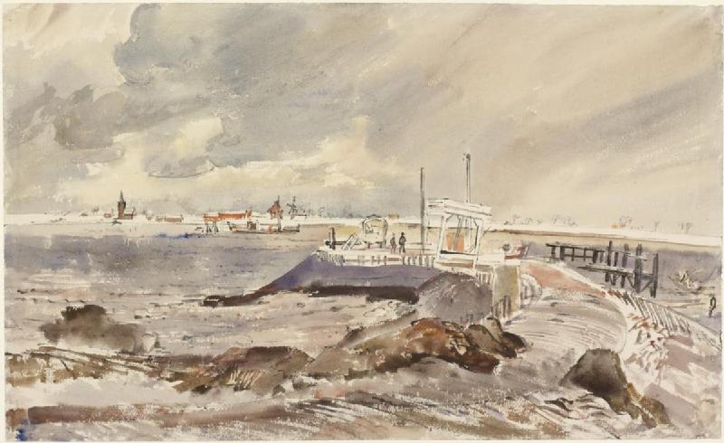 File:Wolfaarsdijk, Kortgene Ferry, Zeeland- 20th January 1945 Art.IWMARTLD4920.jpg