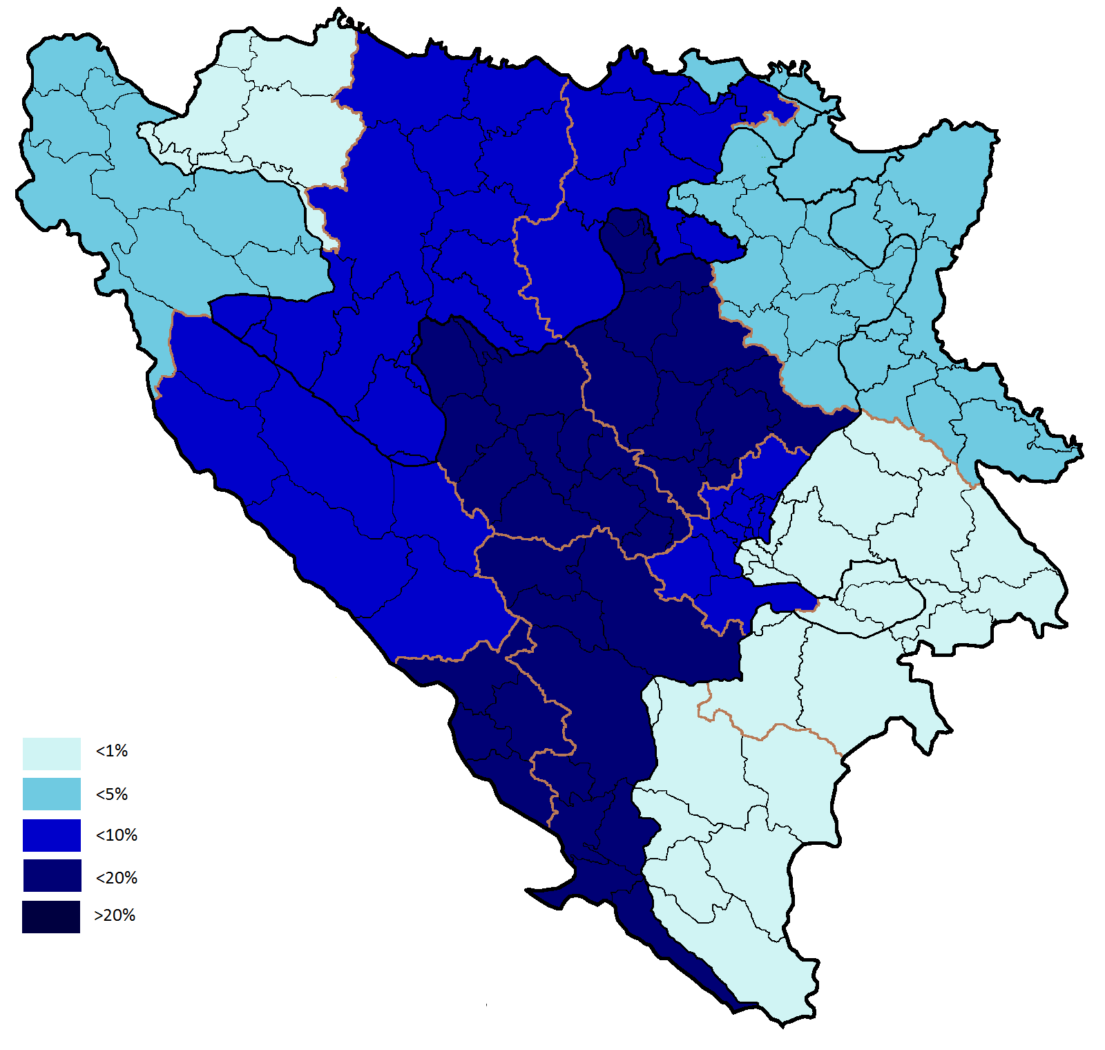 Этническая карта боснии и герцеговины 1991