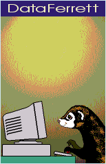 Animated GIF of a ferret typing at a computer for Census Bureau Data Ferrett web tool. Dataferret.gif