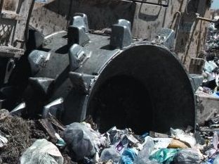 File:Landfill compactor wheel.jpg